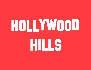 Hollywood Hills font