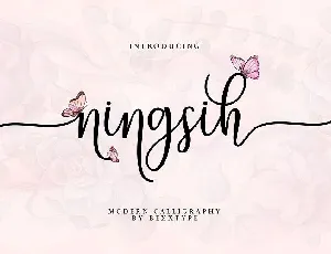 Ningsih Script font