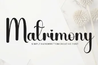 Matrimony Script font