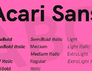 Acari Sans font