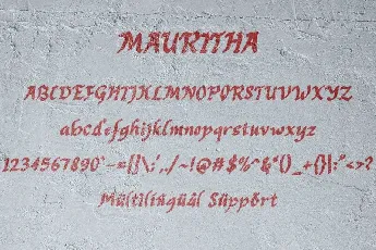 Mauritha font