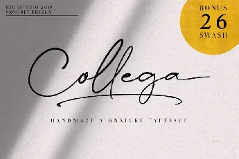 Collega Signature font