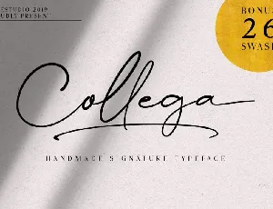 Collega Signature font