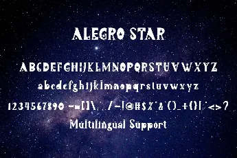 Alegro Star font