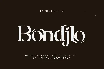 Bondjlo font