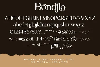 Bondjlo font