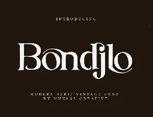 Bondjlo font