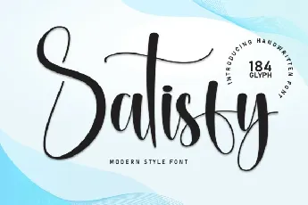 Satisfy Calligraphy font