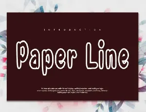 Paper Line Display font