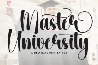 Master University Calligraphy font