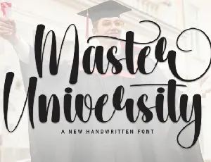 Master University Calligraphy font