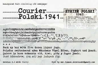 Courier Polski 1941 font