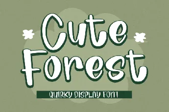 Cute Forest Display font