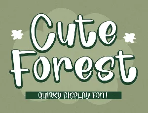 Cute Forest Display font