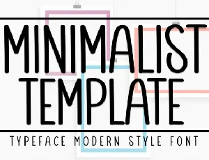 Minimalist Template Display font
