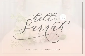 Hello Sarrah Script font