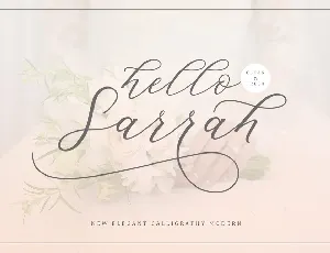 Hello Sarrah Script font