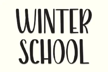 Winter School Display font