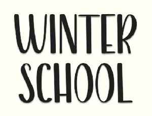 Winter School Display font