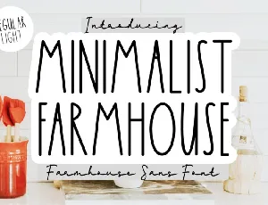 Minimalist Farmhouse font