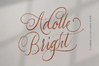 Adolle Bright Calligraphy font