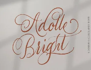 Adolle Bright Calligraphy font