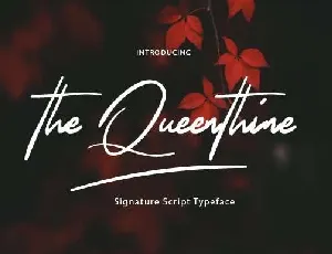 The Queenthine Signature font