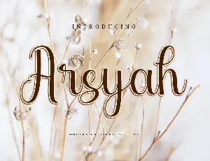 Arsyah font