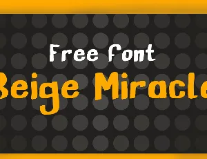 Beige Miracle font