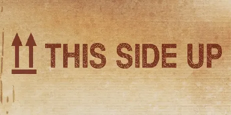 This side up font