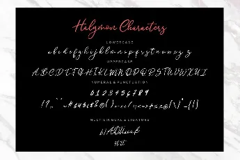 Halymon font