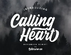 Calling Heart font