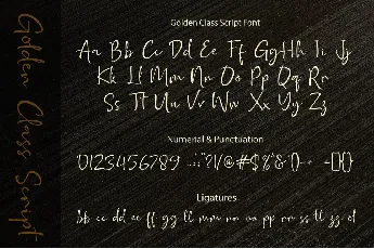 Golden Class Script font