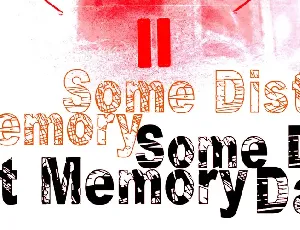 Some Distant Memory font