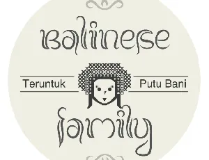 Balinese Family font