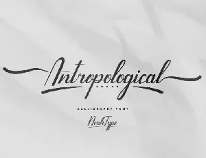 Antropological Calligraphy font