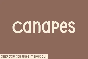 Canapes font