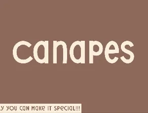 Canapes font
