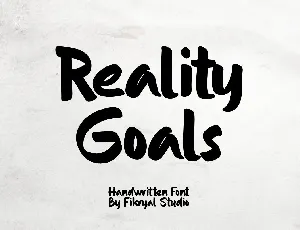Reality Goals font