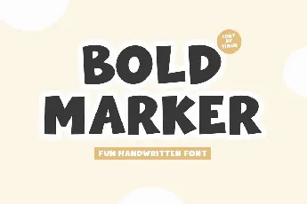 Bold Marker font