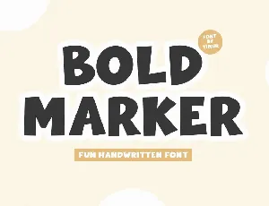 Bold Marker font