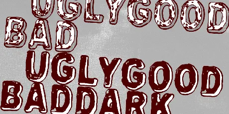 Uglygoodbad font