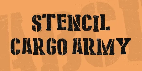 Stencil Cargo Army font