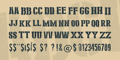 Stencil Cargo Army font