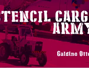 Stencil Cargo Army font