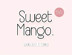 Sweet Mango - Personal Use font