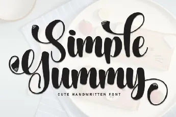 Simple Yummy Calligraphy font