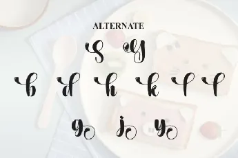 Simple Yummy Calligraphy font