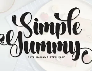 Simple Yummy Calligraphy font