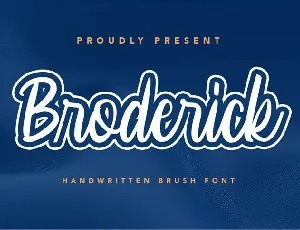 Broderick font